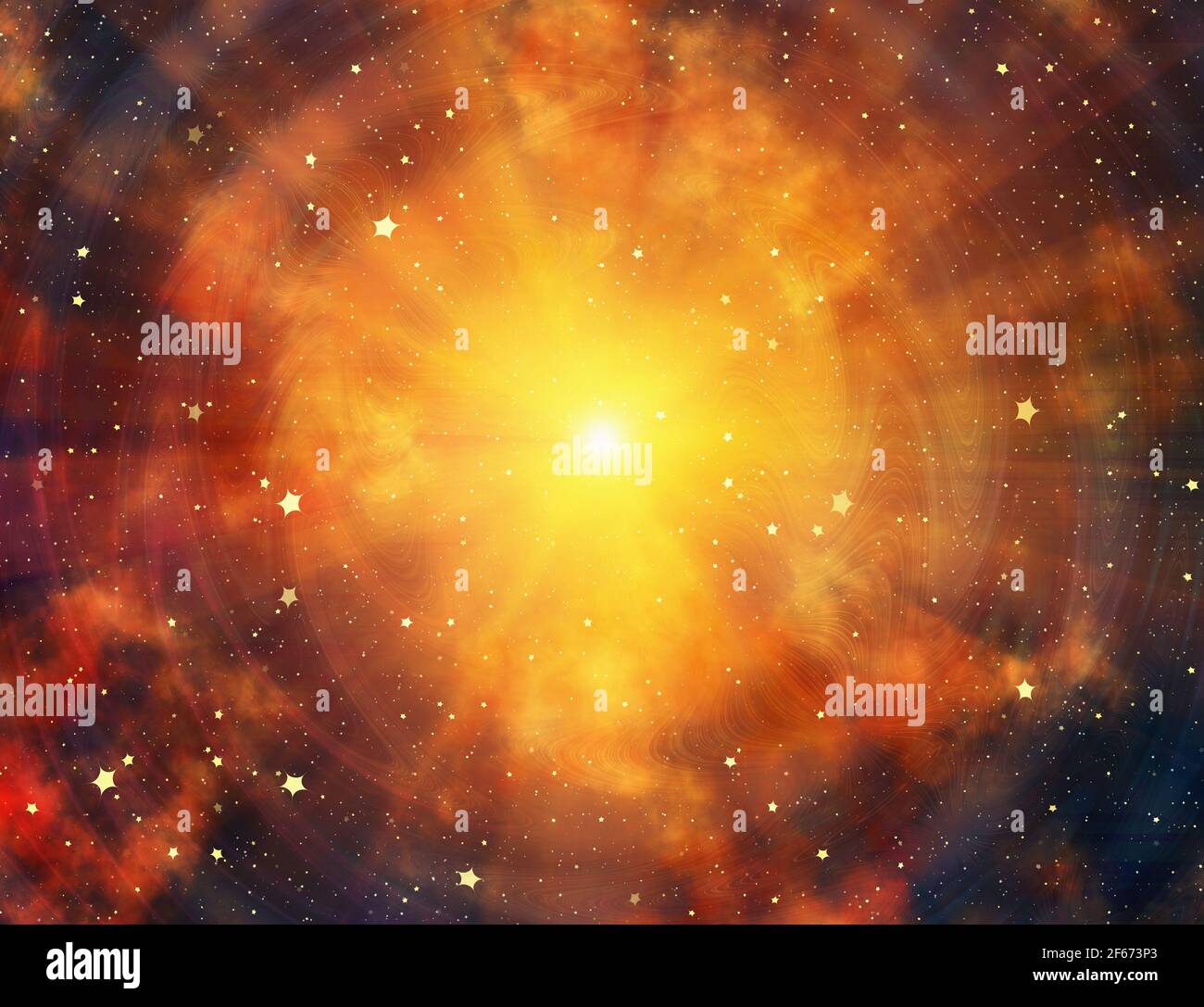 sun rays in space backgrounds Stock Photo