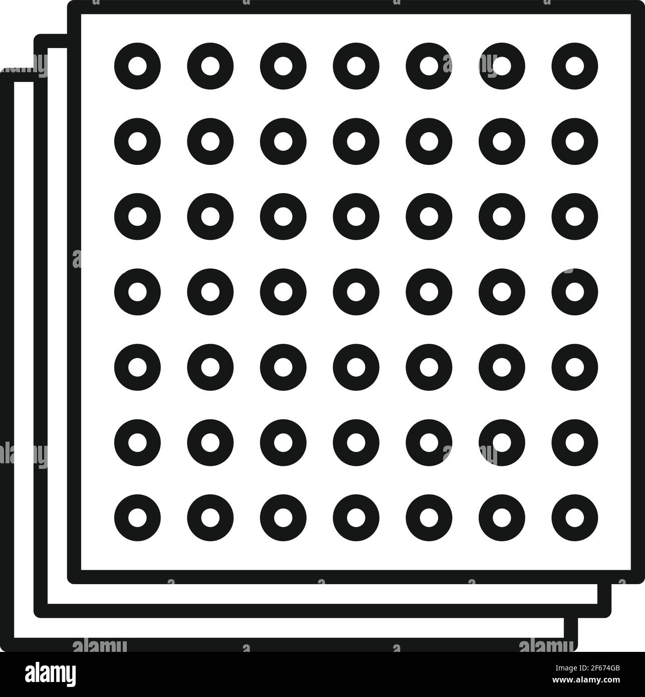 Soundproof panel icon, outline style Stock Vector