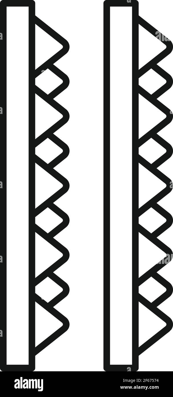 Soundproofing foam icon, outline style Stock Vector