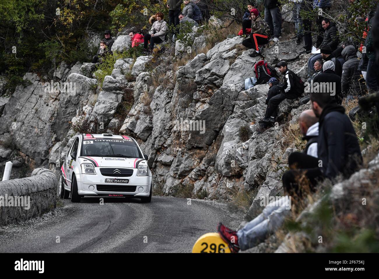 85 Blanc David Rauzier Alban Citroen C2, Action during the 2017 French rally championship, rallye criterium des Cevennes from October 27 to 29, 2017 at Saint Hippolyte du Fort, France - Photo Wilfried Marcon / DPPI Stock Photo