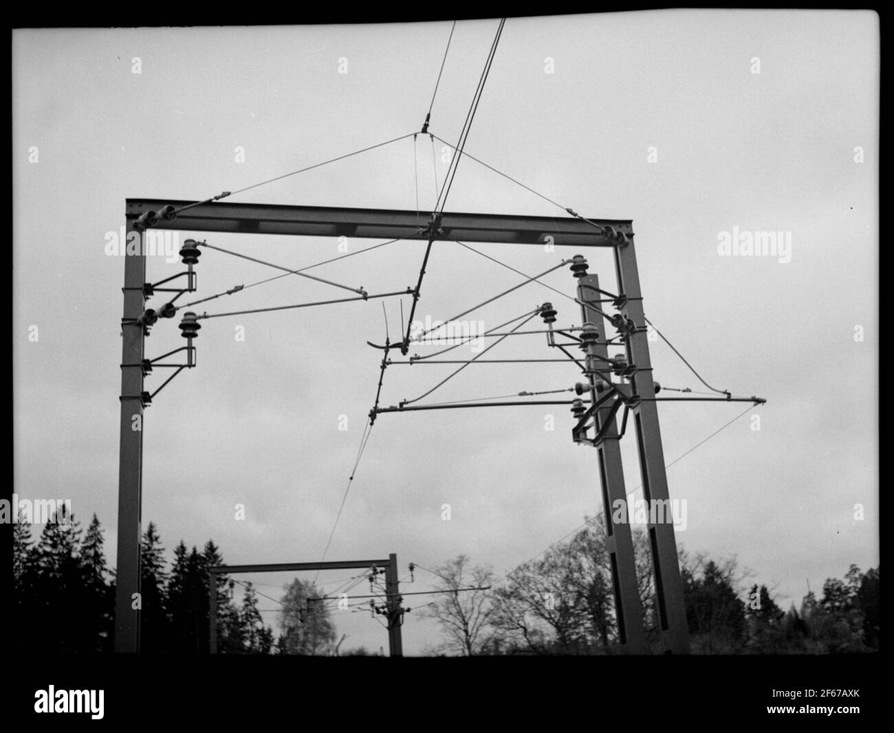 Detail, contact line post Stock Photo - Alamy