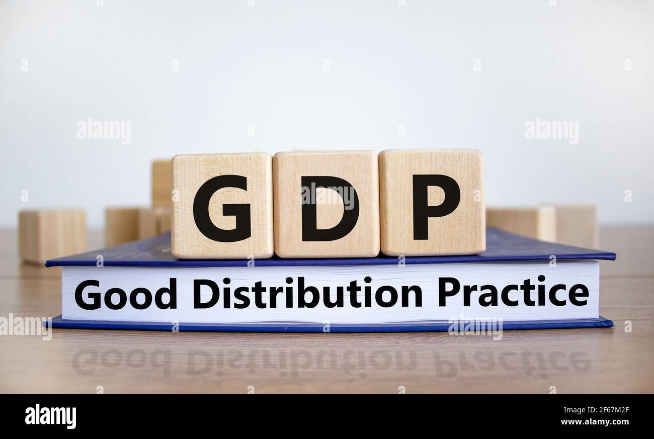 GDP, good distribution practice symbol. Concept words 'GDP, good ...