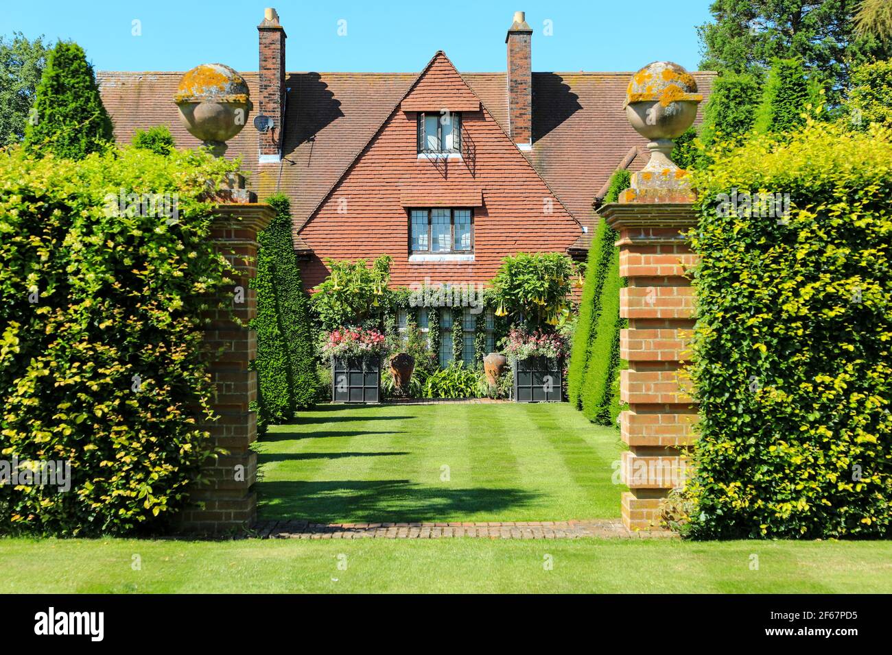 The King's Walk at East Ruston Old Vicarage Garden, East Ruston, Norfolk, England, UK Stock Photo