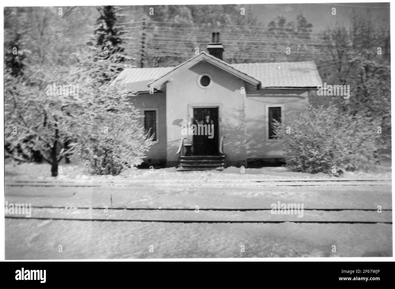 Service residence, old station house from the 1850s Stock Photo Alamy