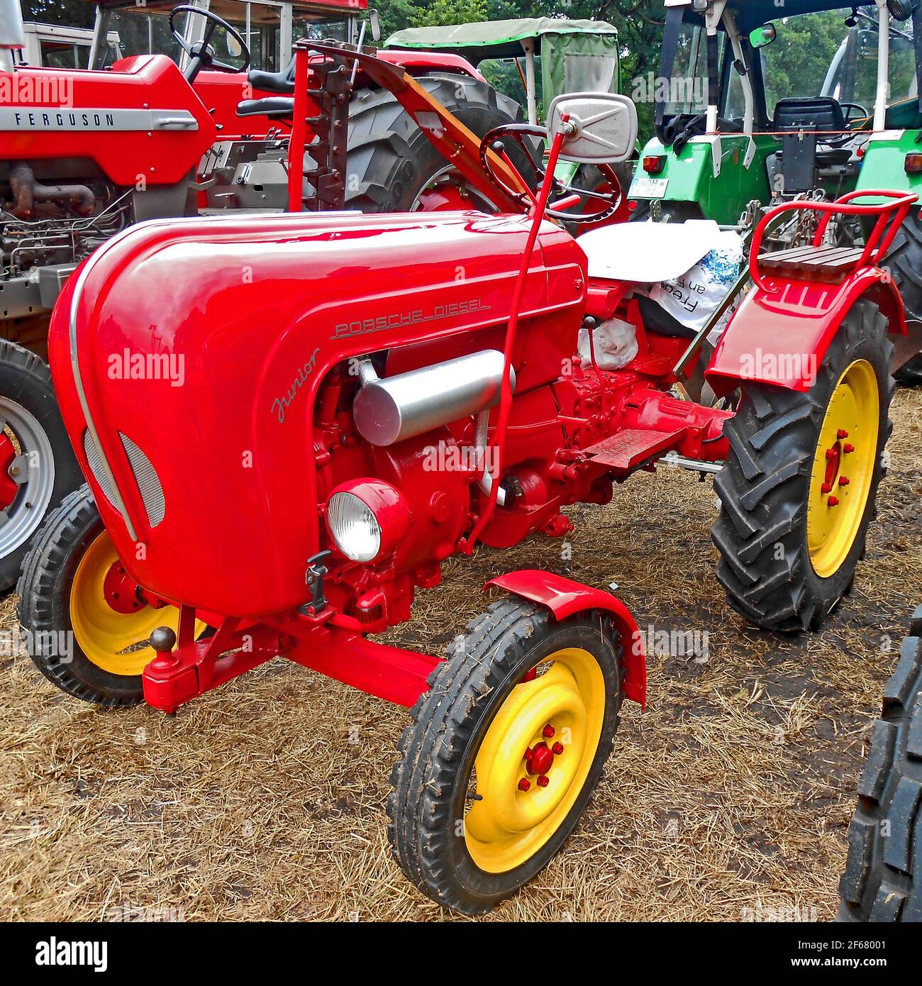 Itterbeck, Lower Saxony, Germany - June 19 2016 Classic tractor exhibition. Porsche junior diesel Stock Photo