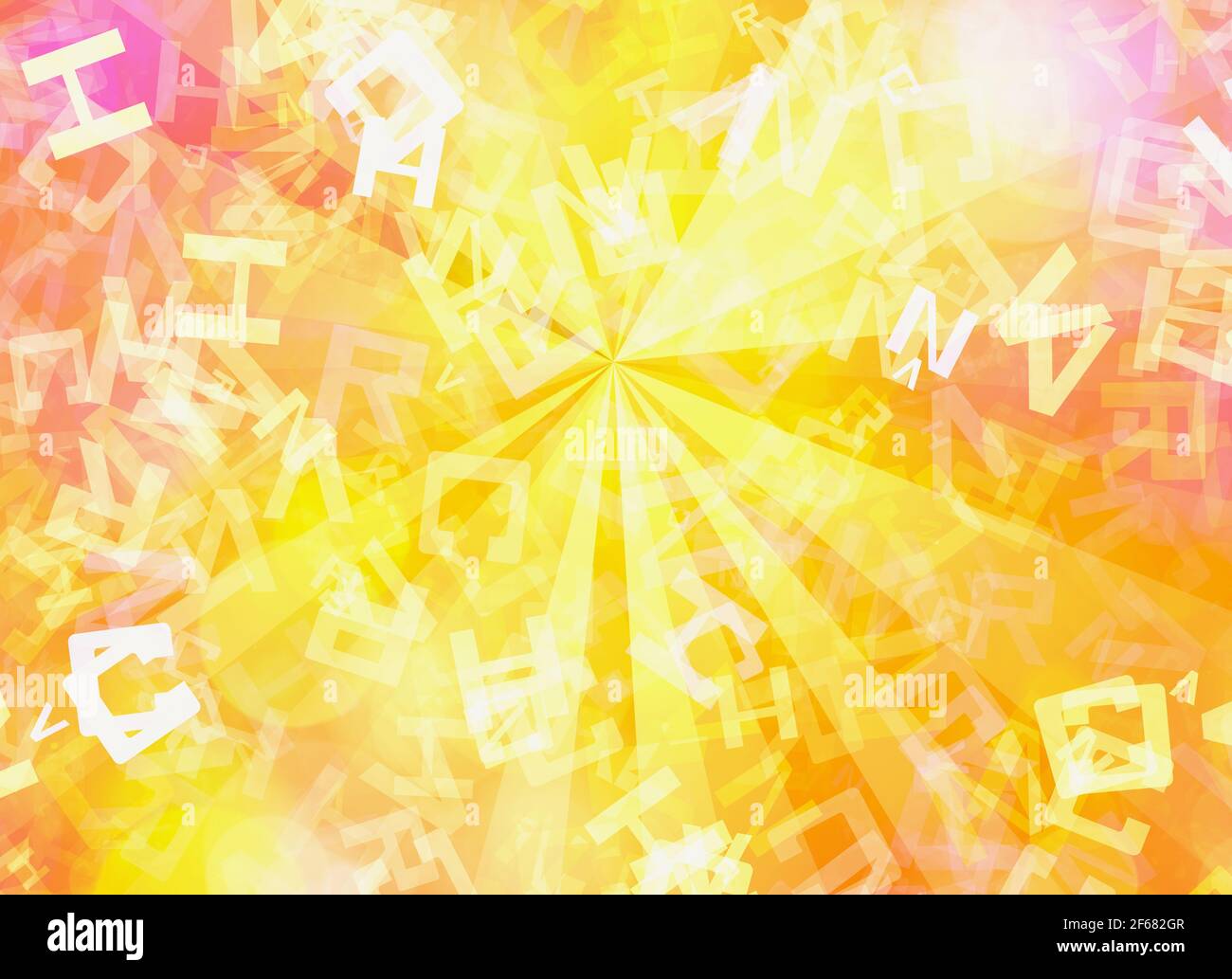 sun shine bubbles background with letters Stock Photo Alamy