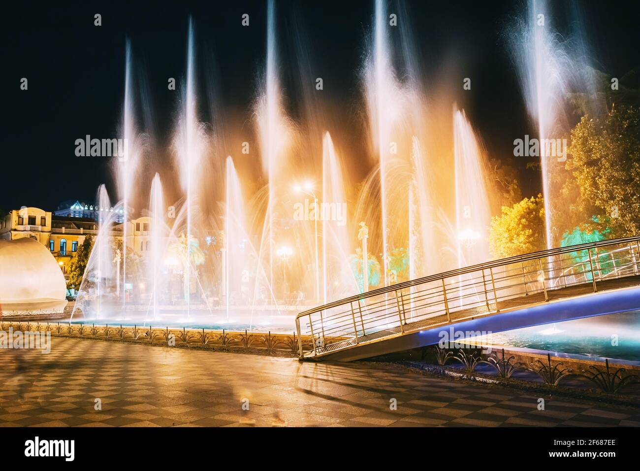 Batumi, Adjara, Singing And Dancing Fountains Is Local