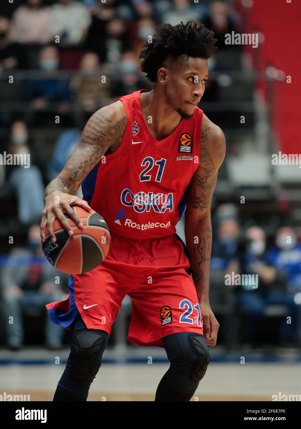 SAINT PETERSBURG, RUSSIA - MARCH 30: Will Clyburn of BC CSKA during the Euroleague  Basketball game between BC Zenit and BC CSKA at Sibur Arena on Marc Stock  Photo - Alamy