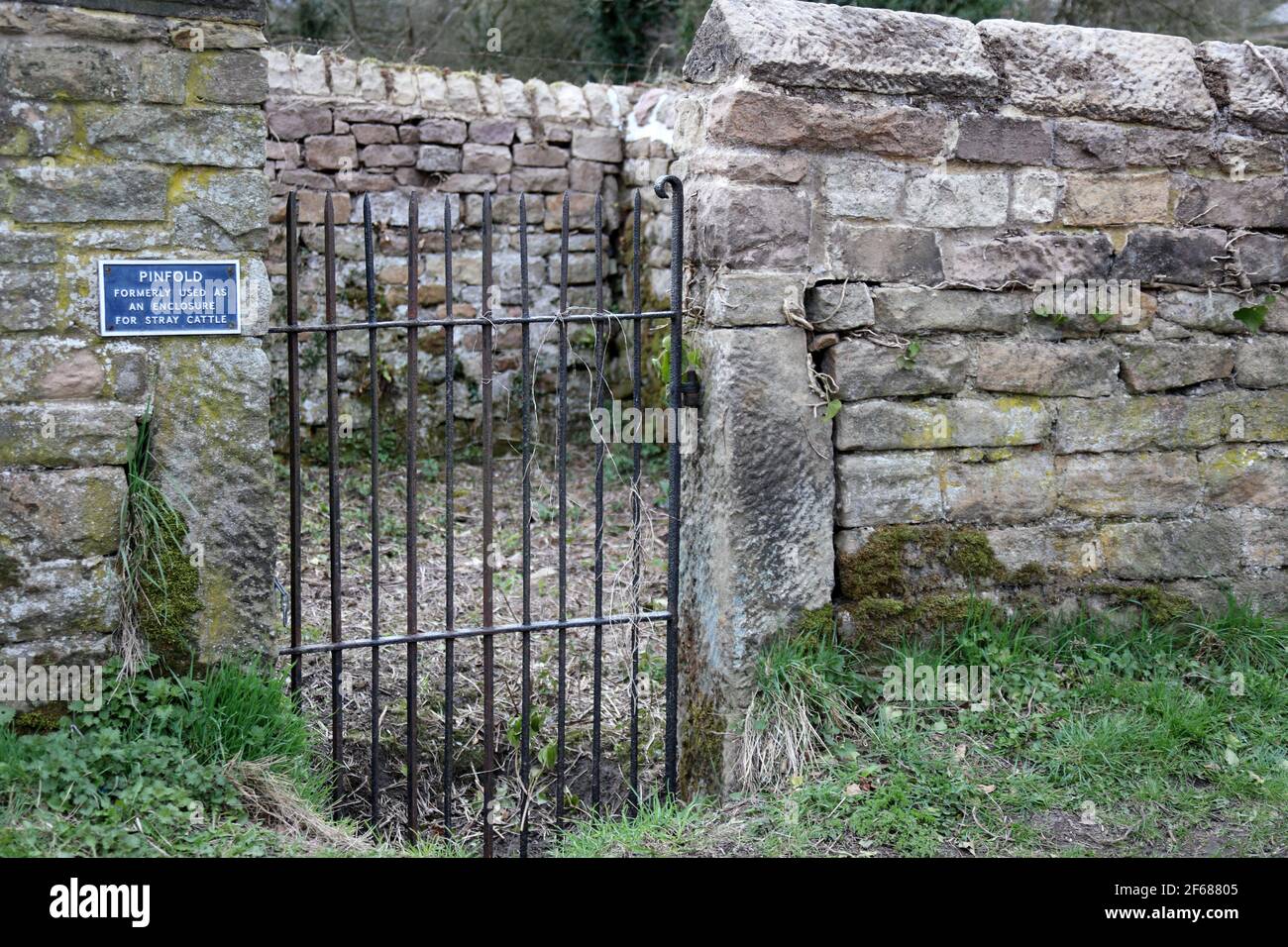 Historic pinfold at Milltown near the Derbyshire village of Ashover