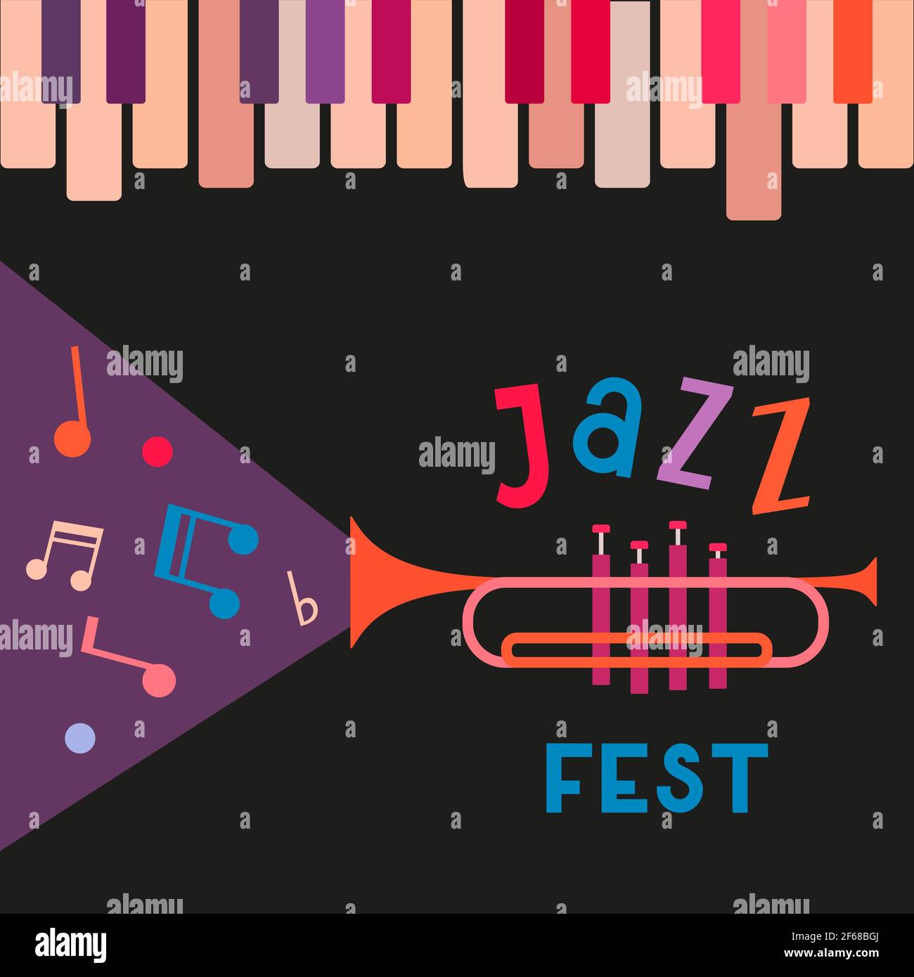 Jazz Music Fest Vintage Vector poster Stock Vector