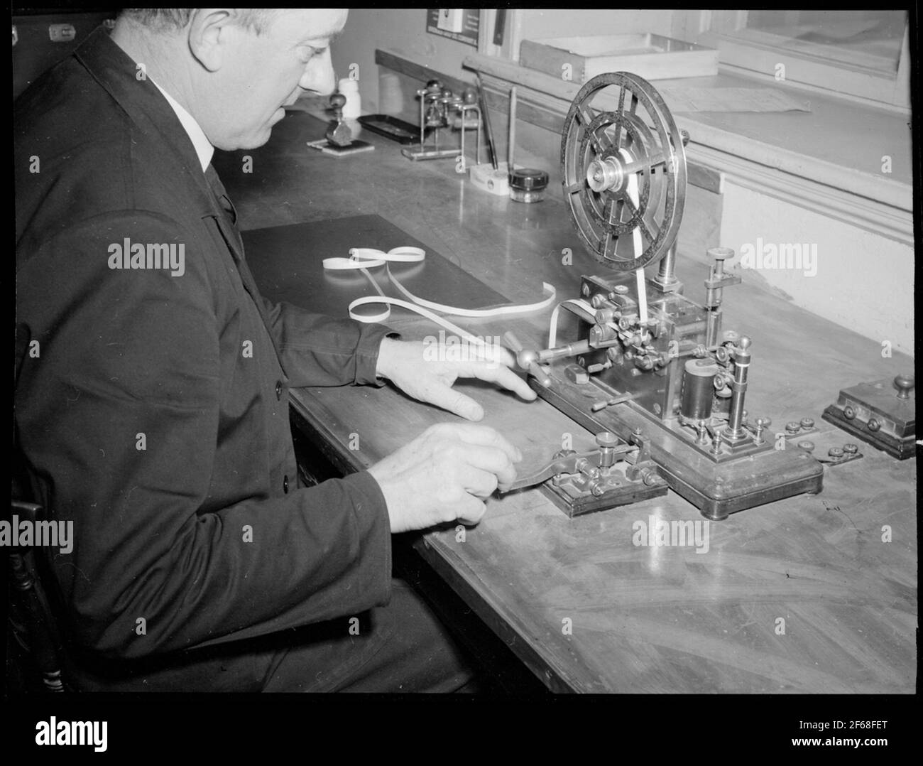 Transmission of message with Morses Alphabet Stock Photo Alamy