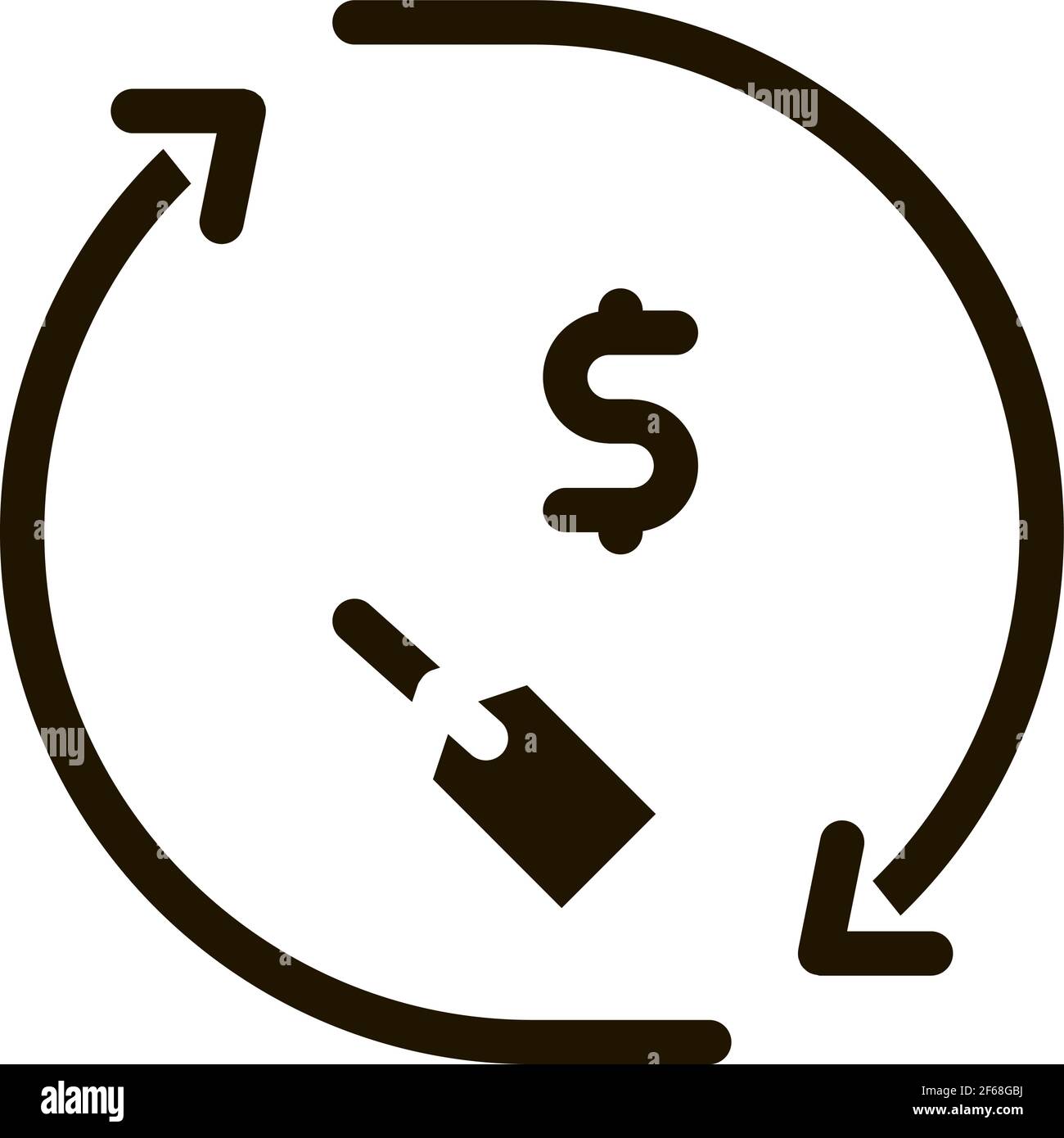 money bag repeat icon Vector Glyph Illustration Stock Vector Image ...