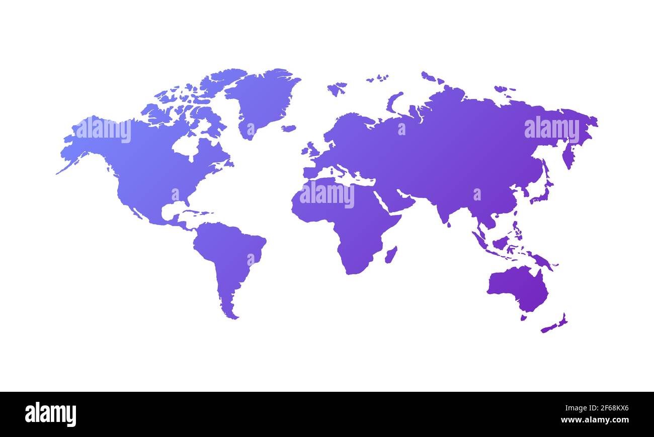 World Map vector illustration isolated on white background Vector EPS ...