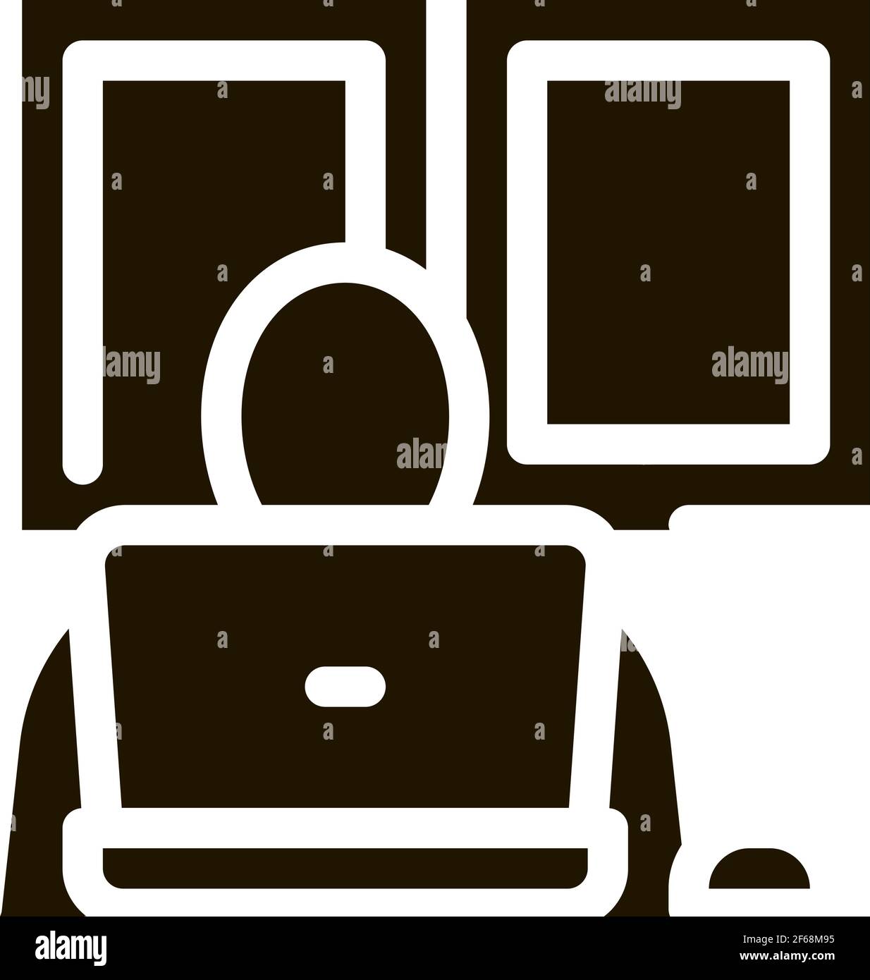 window glass in working room icon Vector Glyph Illustration Stock ...