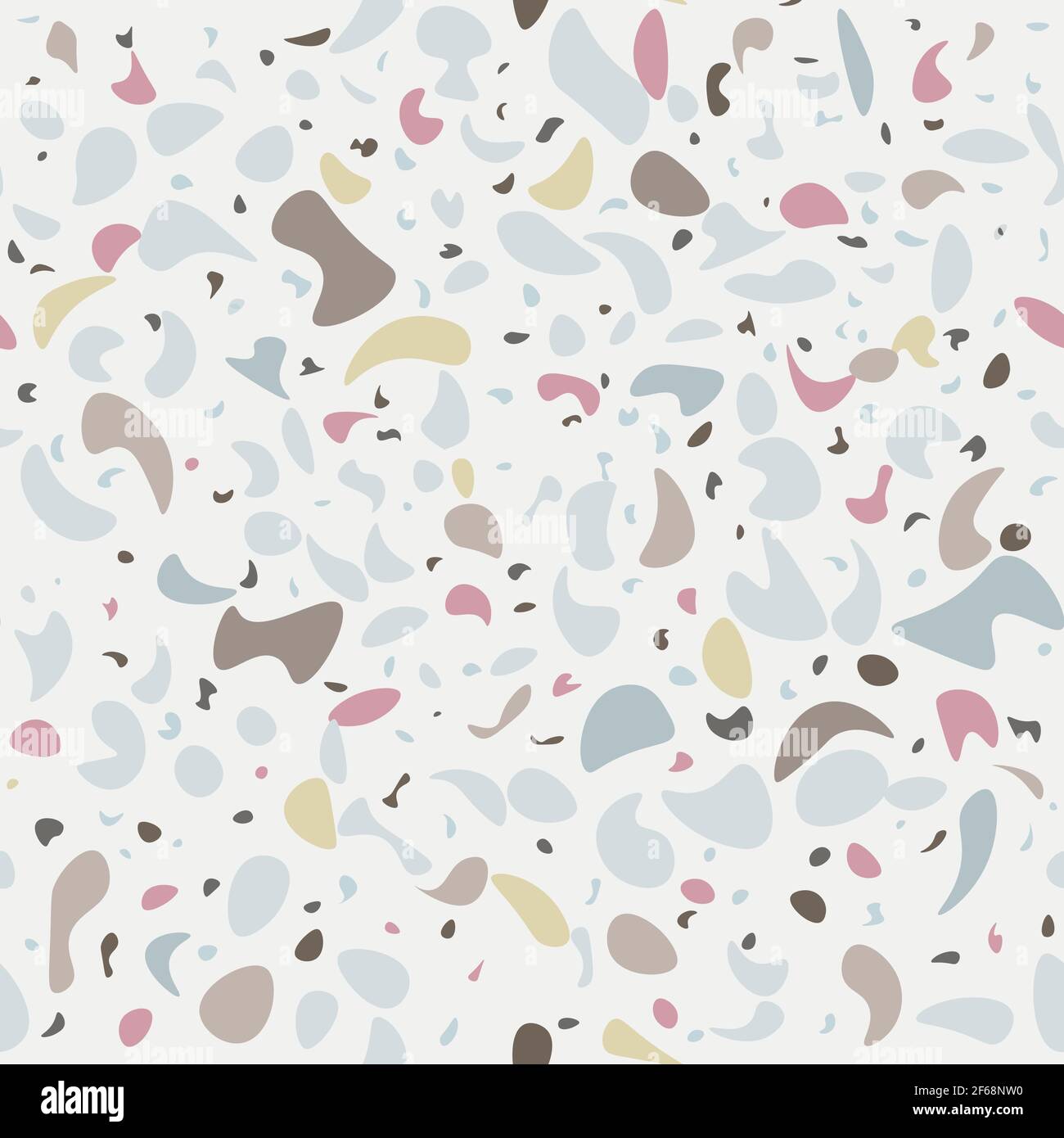 Vector seamless terrazzo pattern. Marble mosaic flooring with natural ...