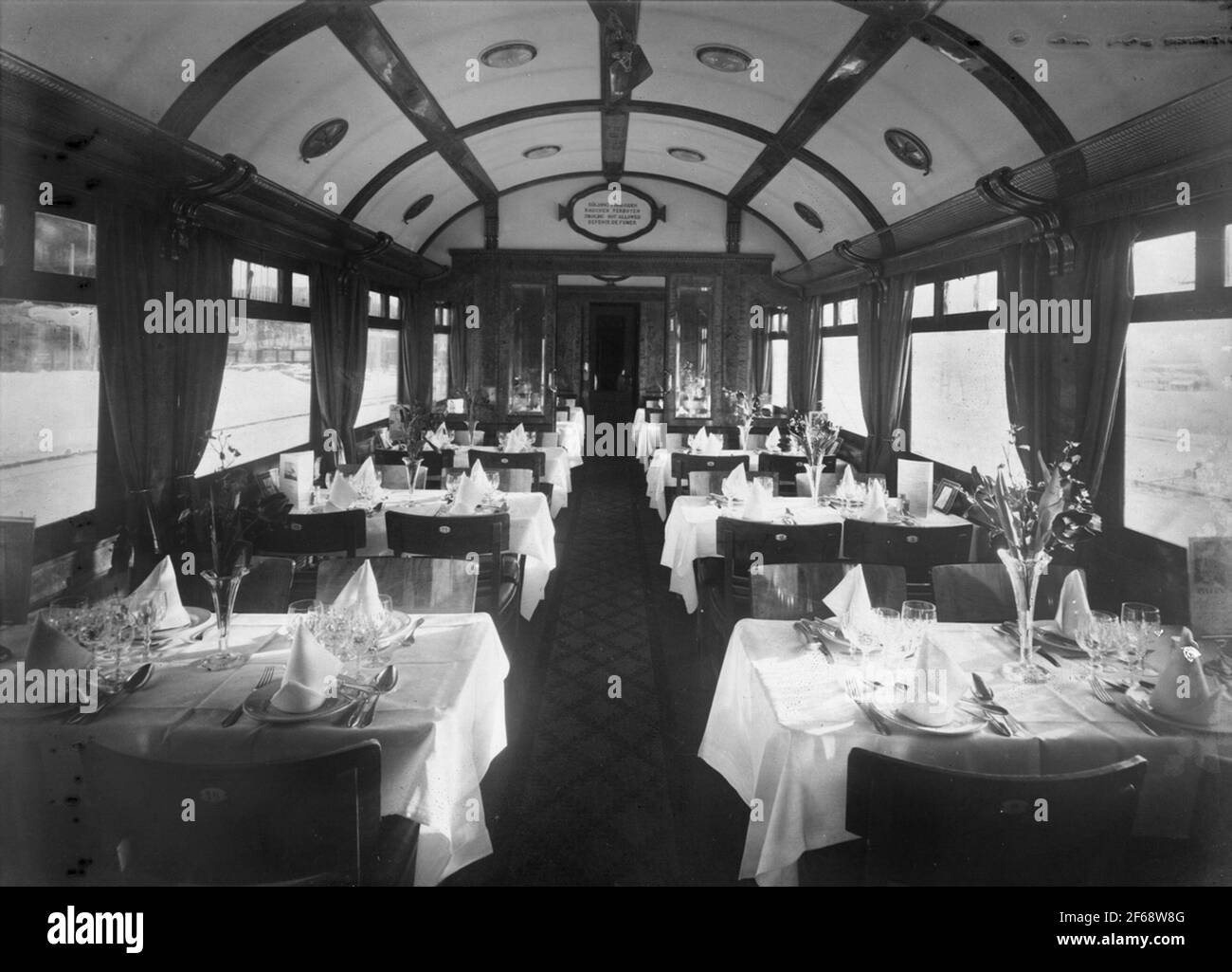 The state railroad restaurant, SJ Abo3, interior Stock Photo Alamy
