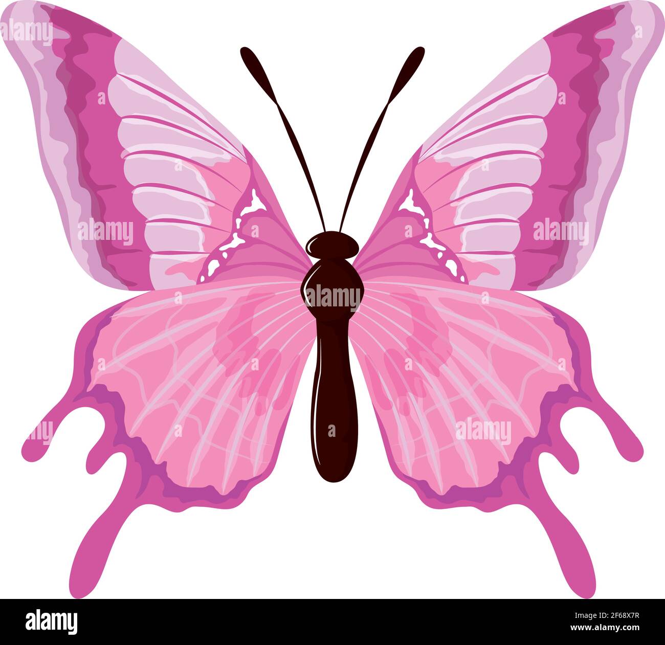 watercolor pink butterfly icon isolated Stock Vector Image & Art - Alamy