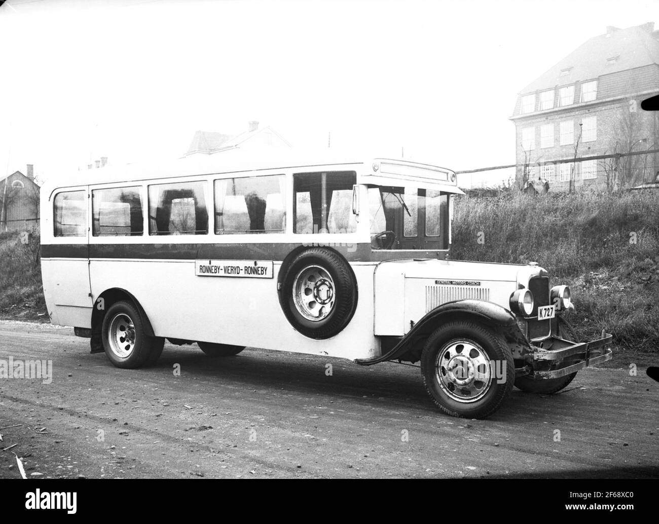 GMC bus for Blekinge coastal courts. K727. Stock Photo