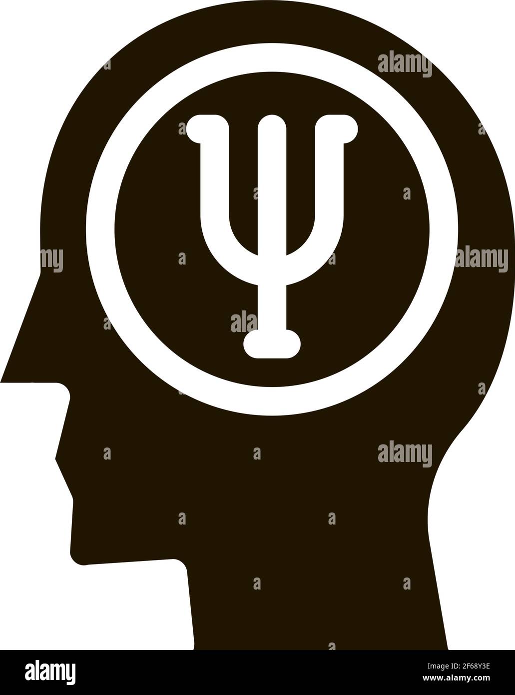 psychology in human brain icon Vector Glyph Illustration Stock Vector ...