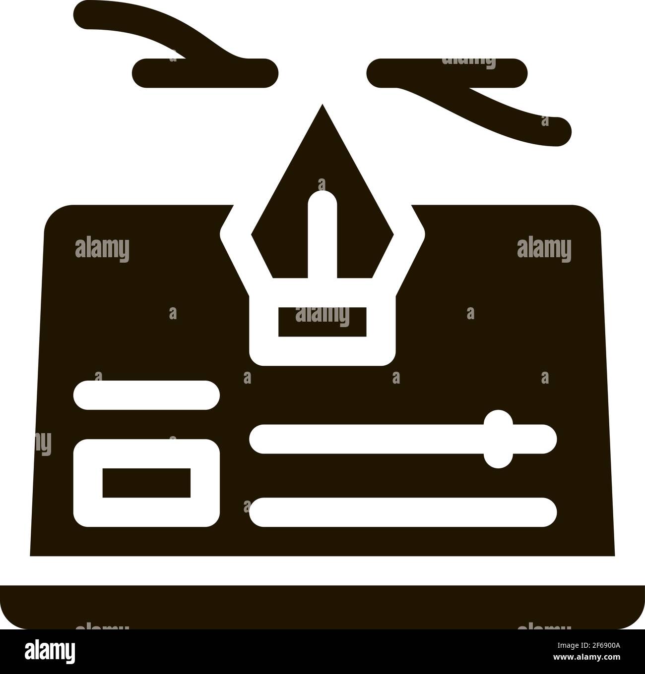 computer maker movie settings icon Vector Glyph Illustration Stock Vector