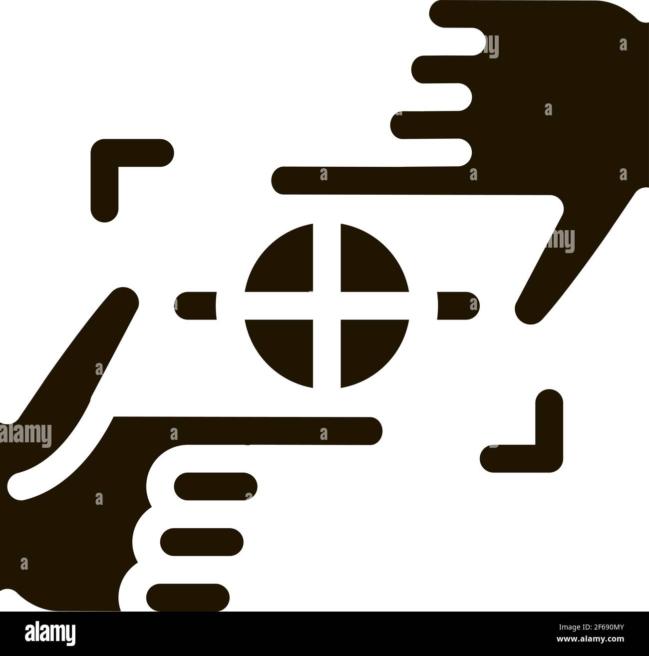 target focusing icon Vector Glyph Illustration Stock Vector Image & Art