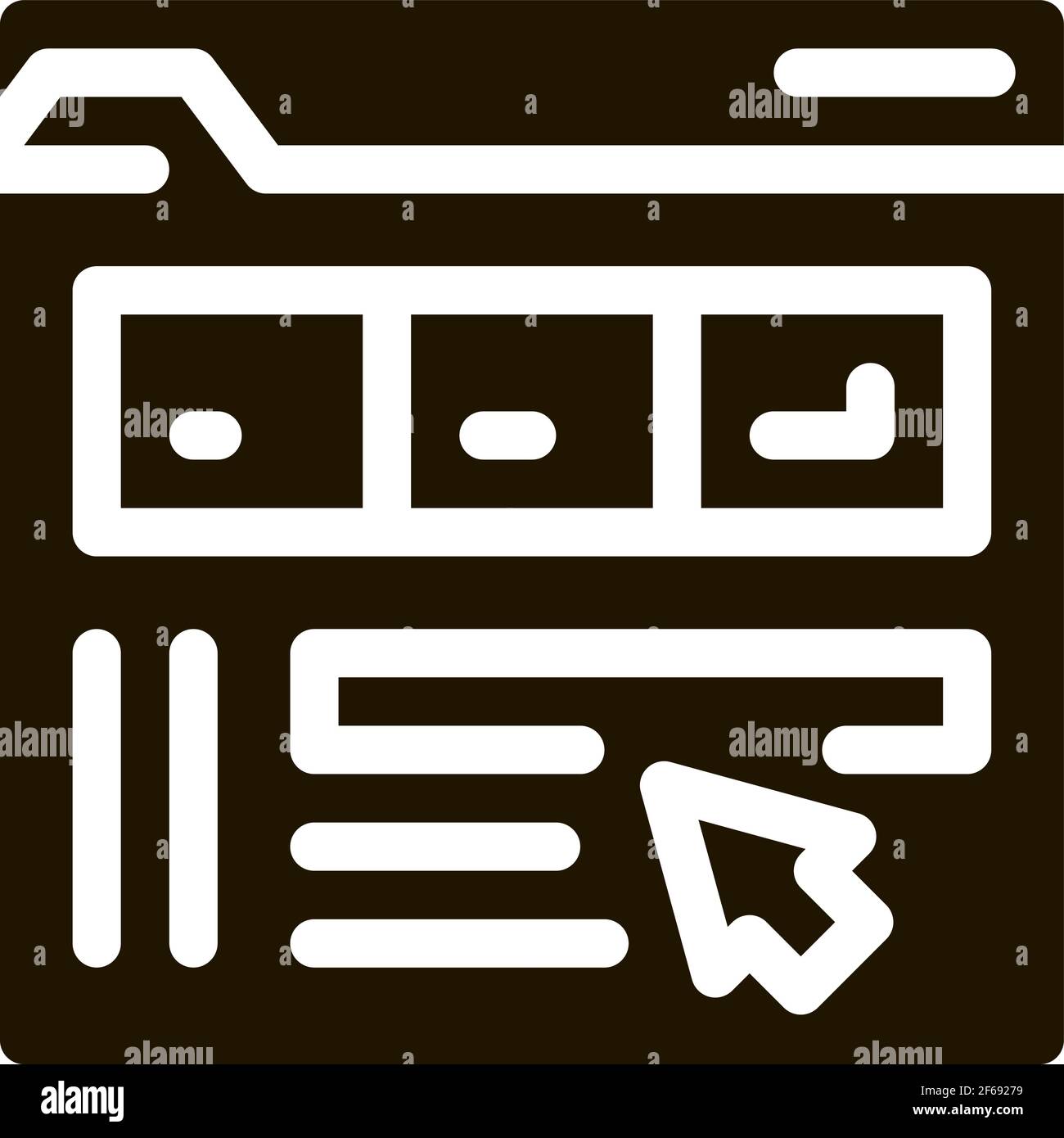 maker information folder icon Vector Glyph Illustration Stock Vector ...