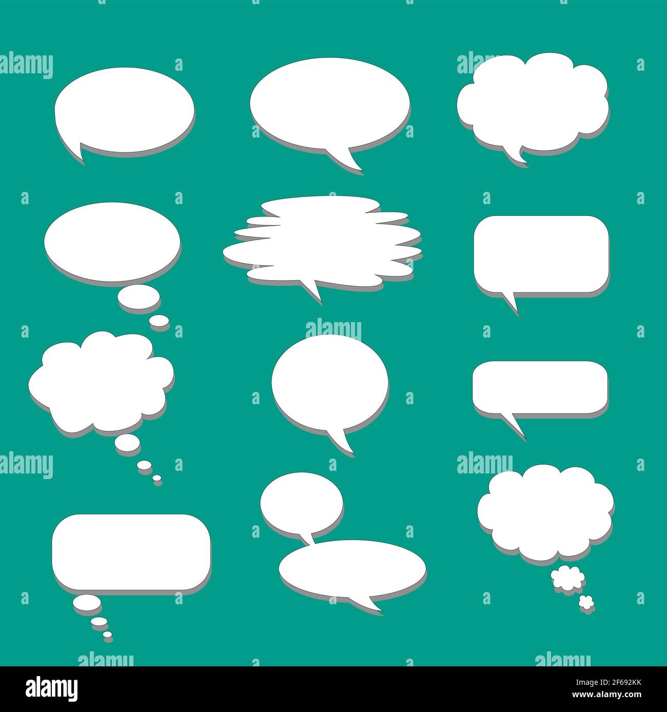 Empty Speech bubble with shadow. For text communication. Vector. Stock Vector