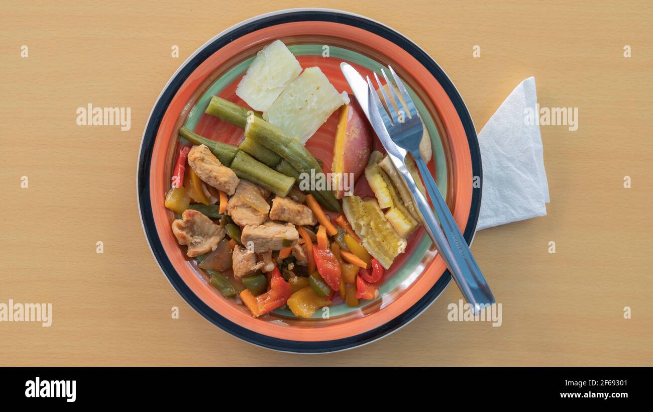 Healthy lunch on a plate Stock Photo