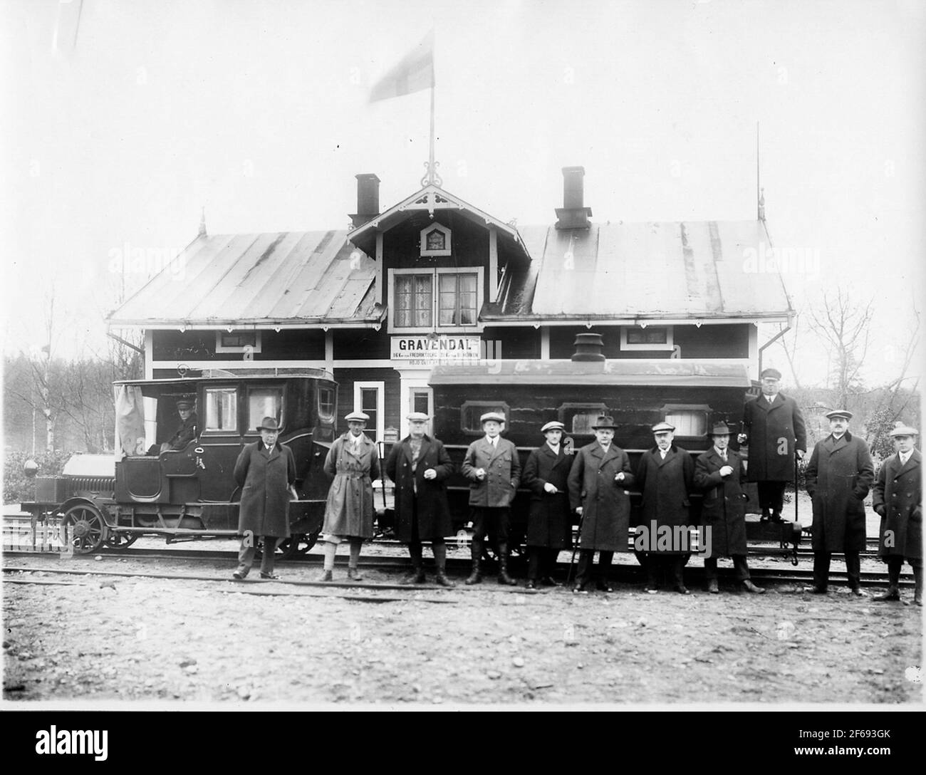 Engraving station, image from the construction of the railway line Hällefors Engraving Stock
