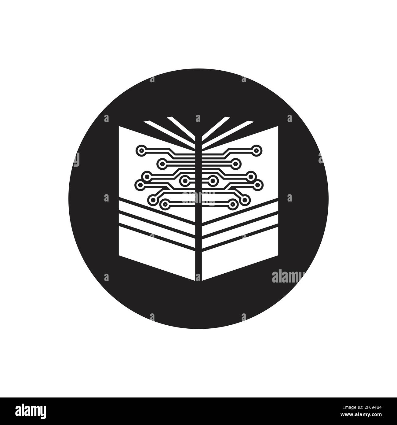 Digital book logo technology vector icon design Stock Vector Image ...