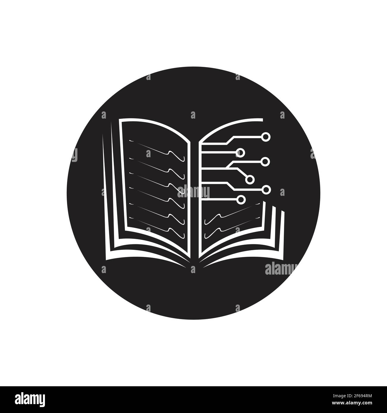 Digital book logo technology vector icon design Stock Vector