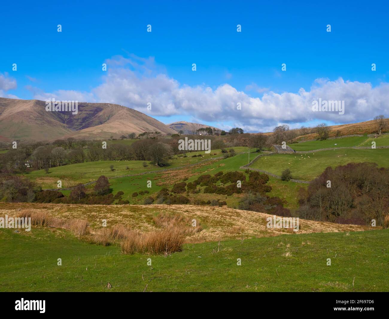 Howgills from Garsdale, Yorkshire Dales National Park Stock Photo