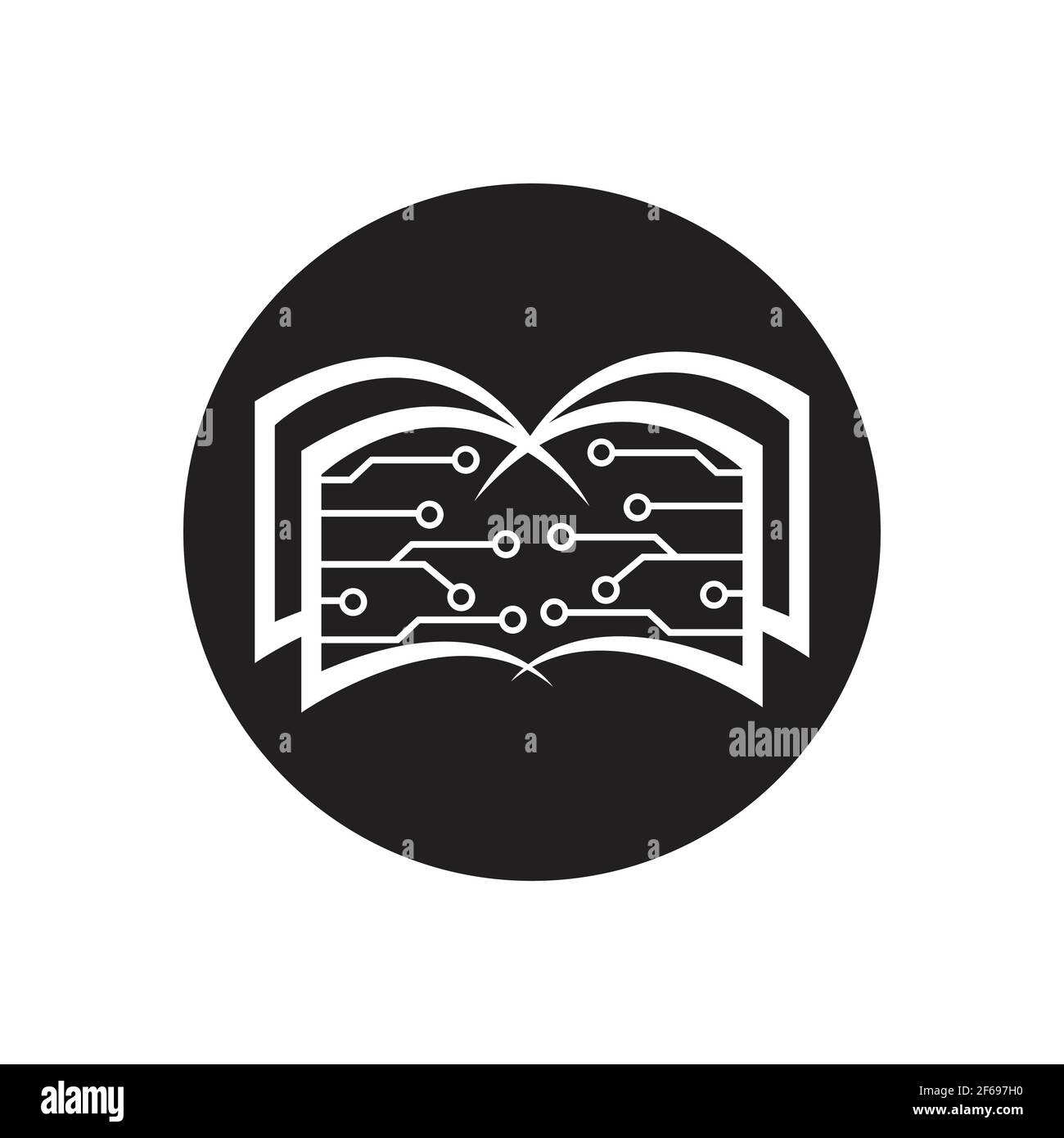 Digital book logo technology vector icon design Stock Vector