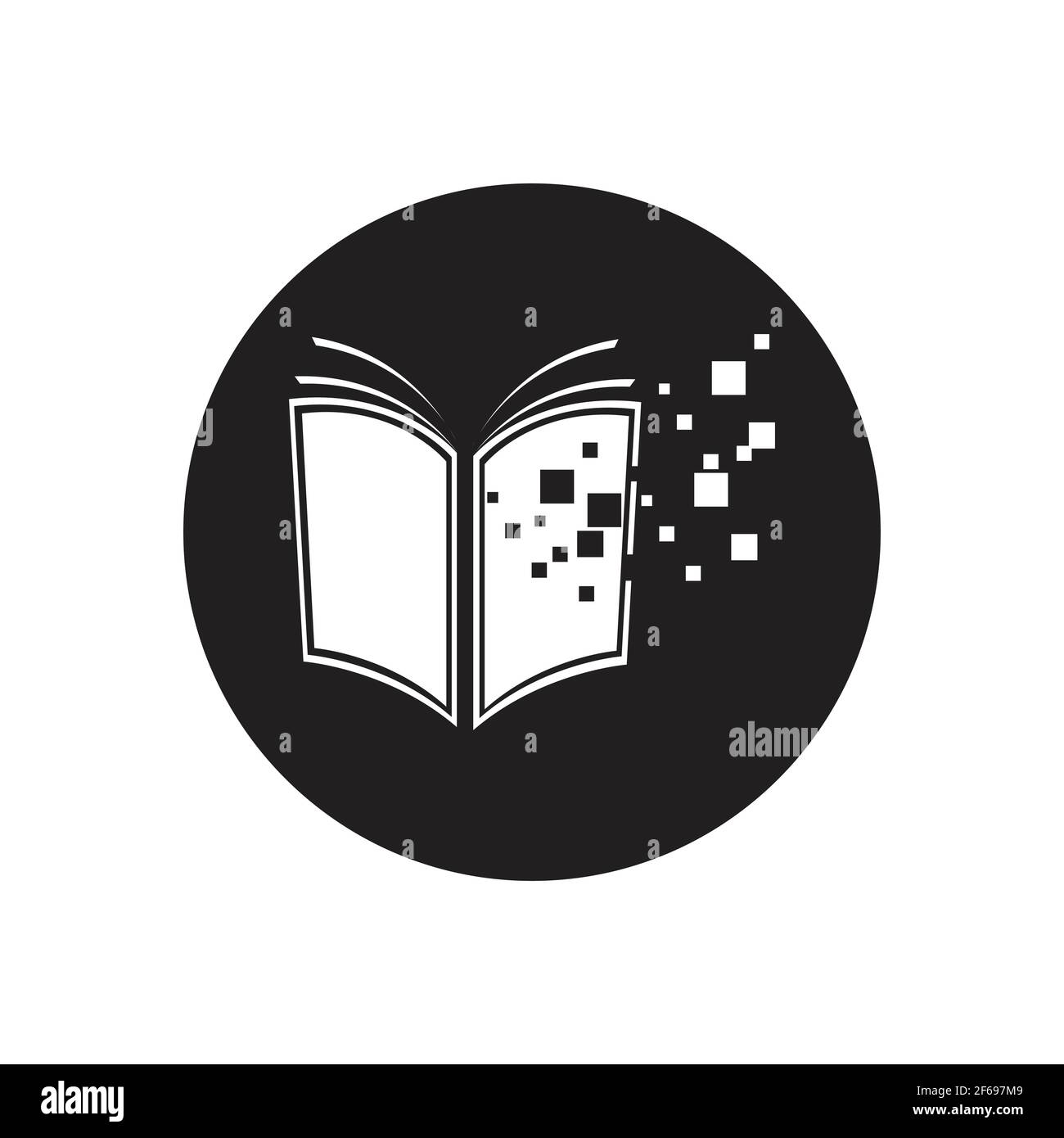 Digital book logo technology vector icon design Stock Vector