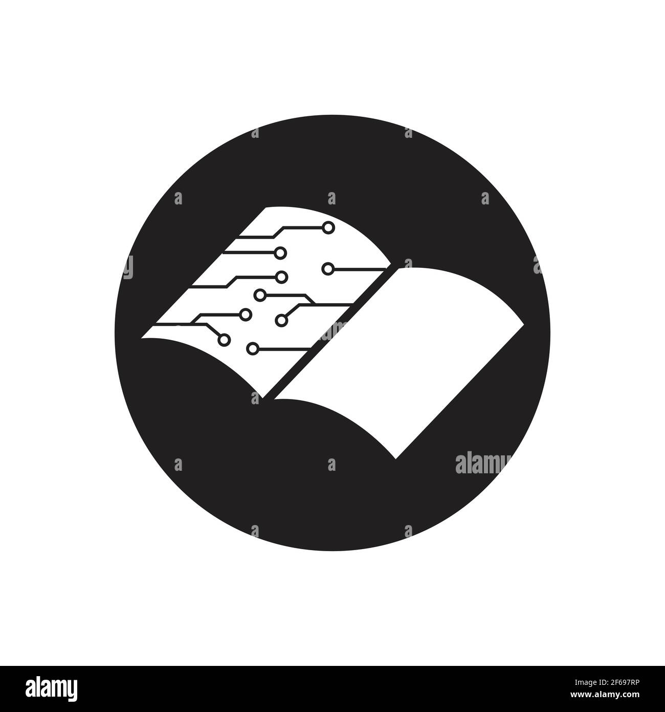 Digital book logo technology vector icon design Stock Vector