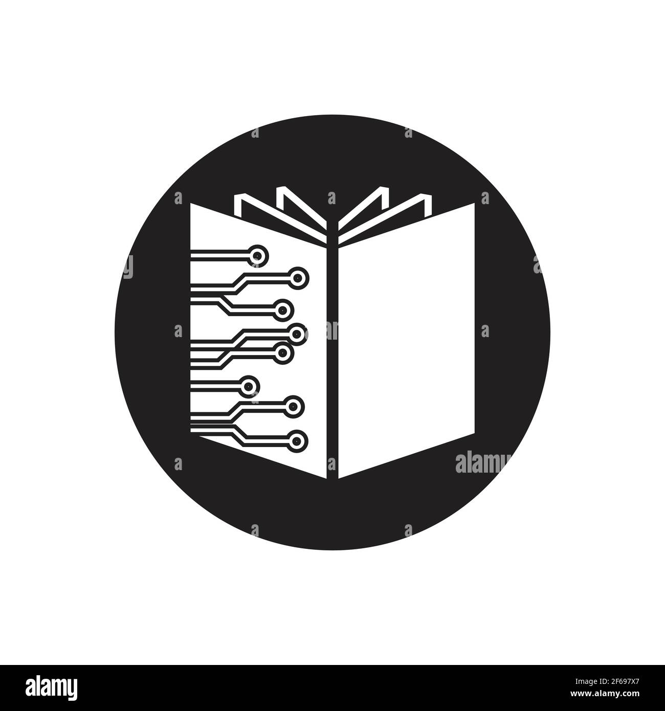 Digital book logo technology vector icon design Stock Vector Image ...