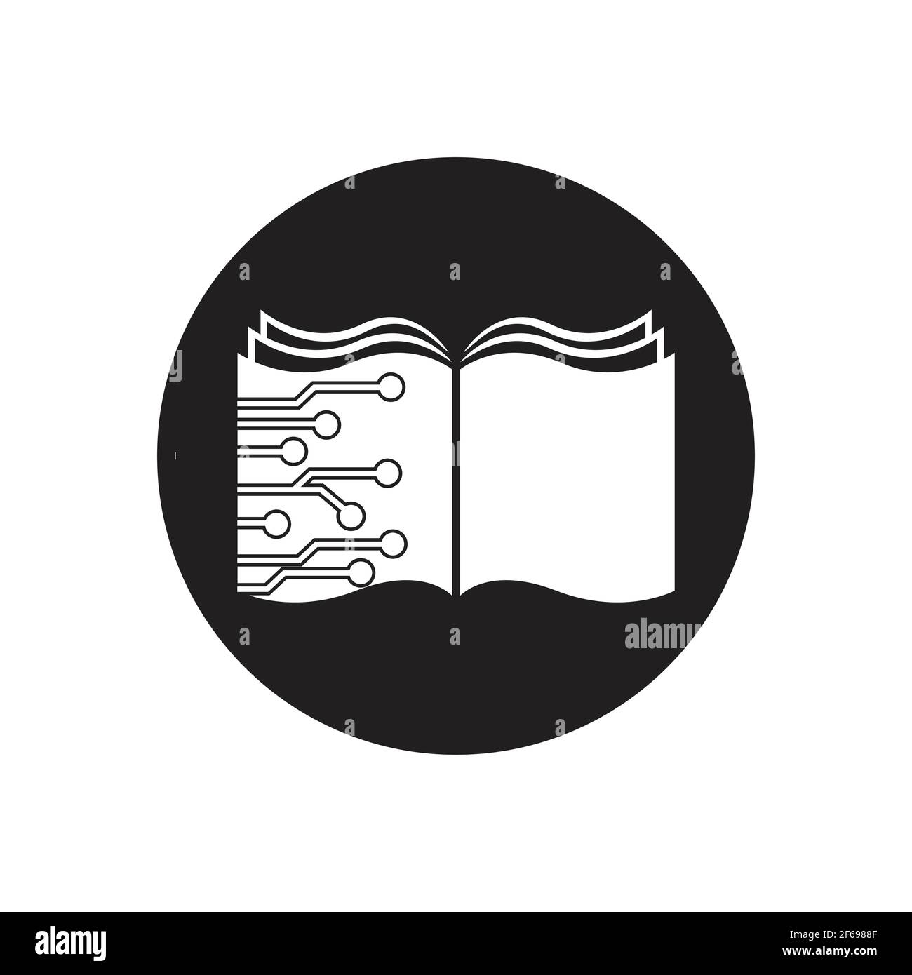 Digital book logo technology vector icon design Stock Vector Image ...