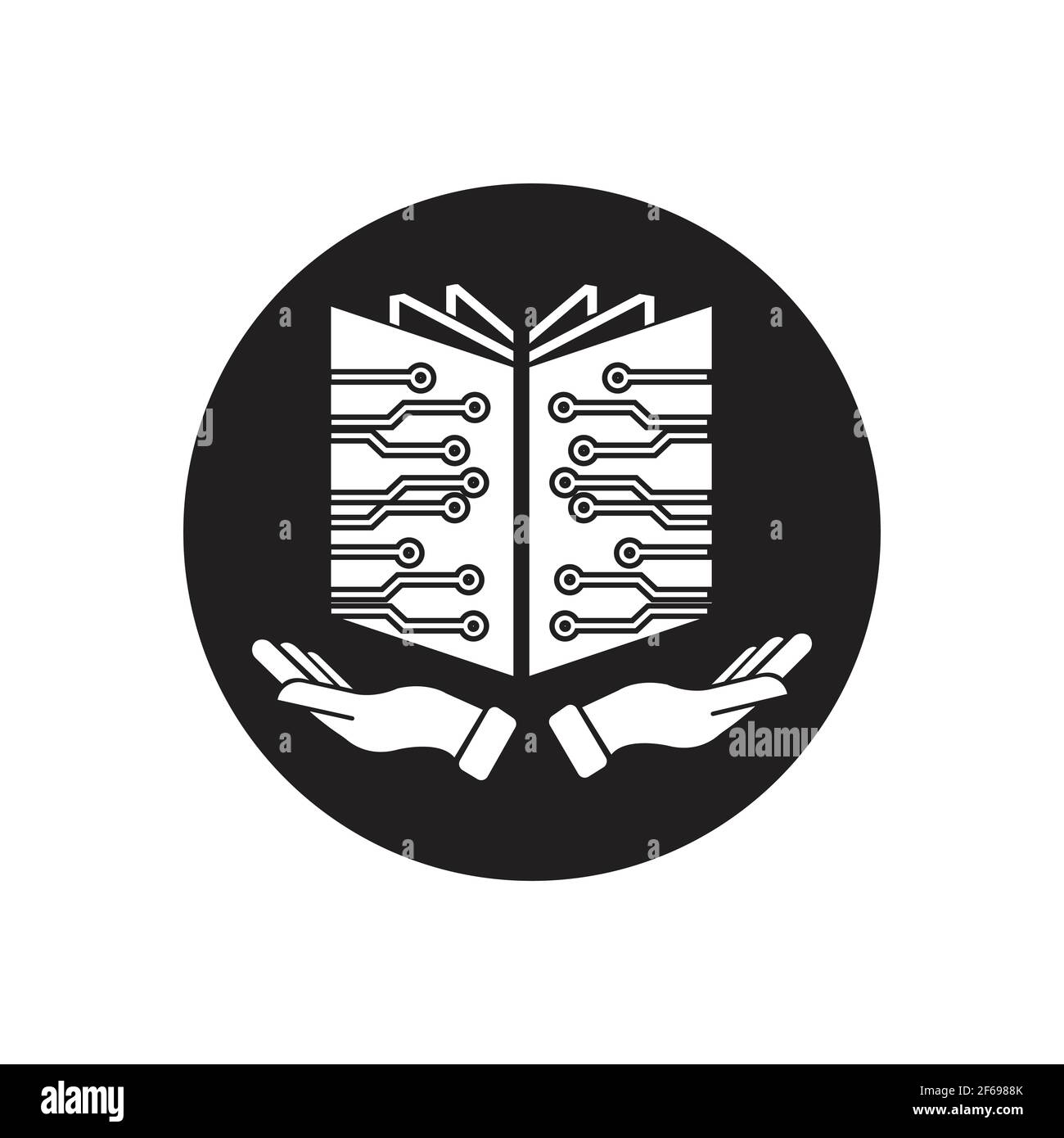 Digital book logo technology vector icon design Stock Vector