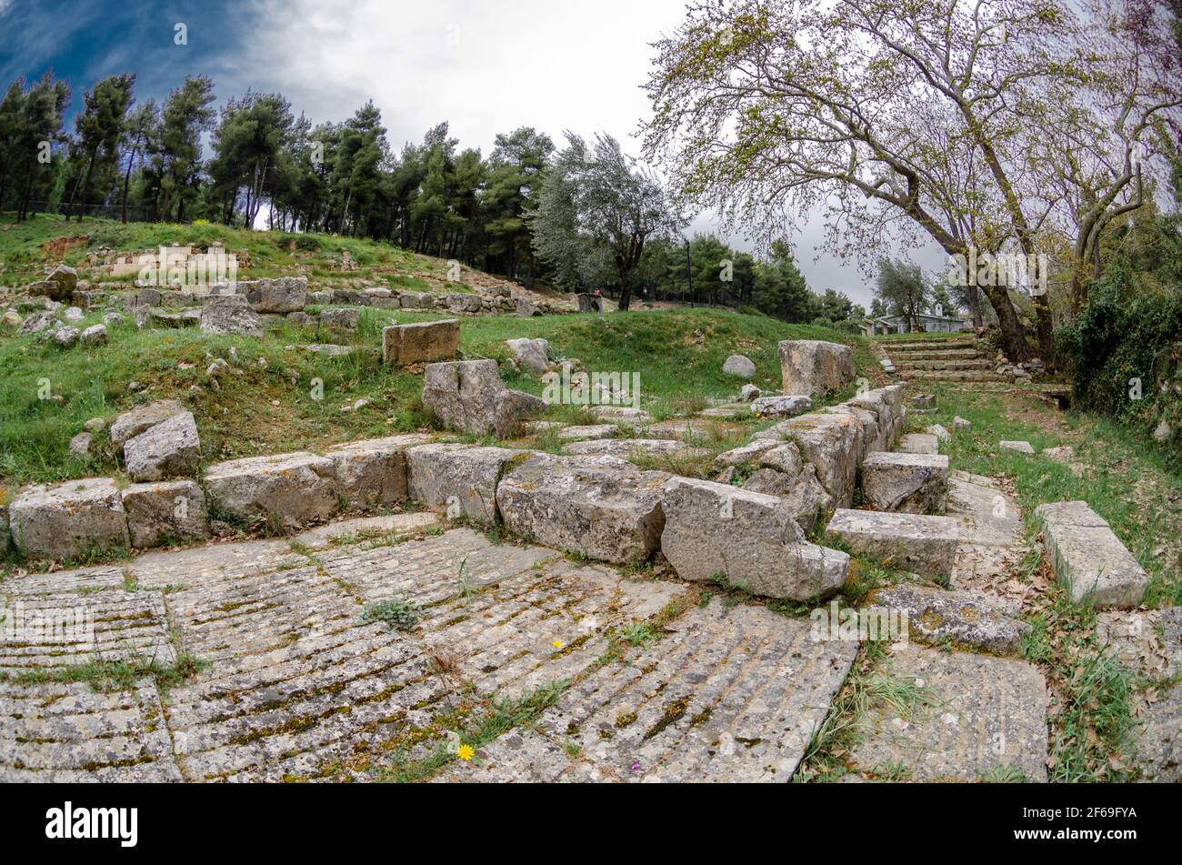 The Amphiareion of Oropos Greece bath house Stock Photo Alamy