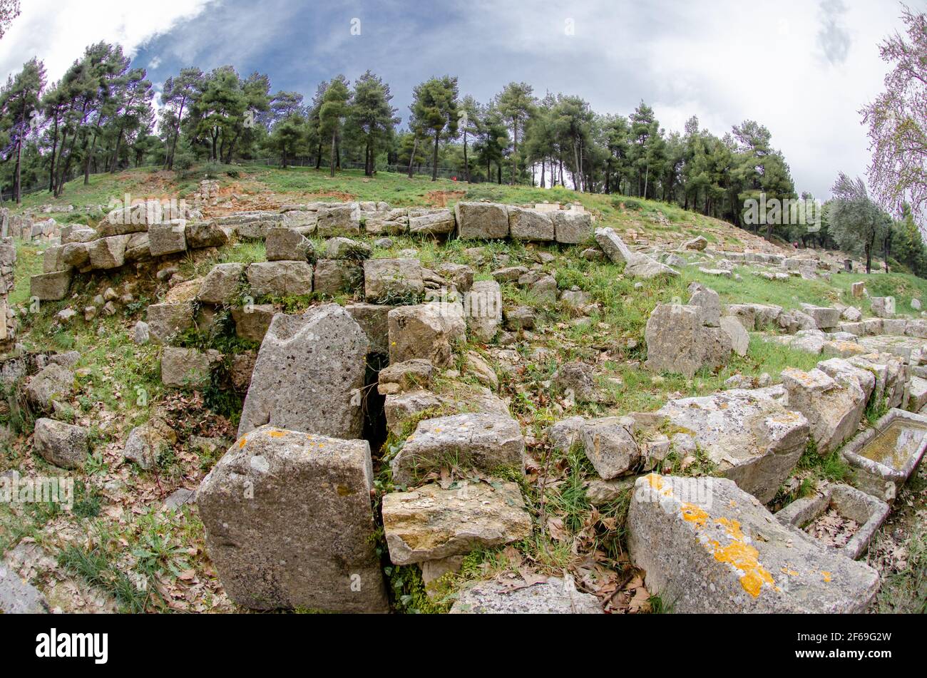 The Amphiareion of Oropos Greece scared spring and bath house Stock ...