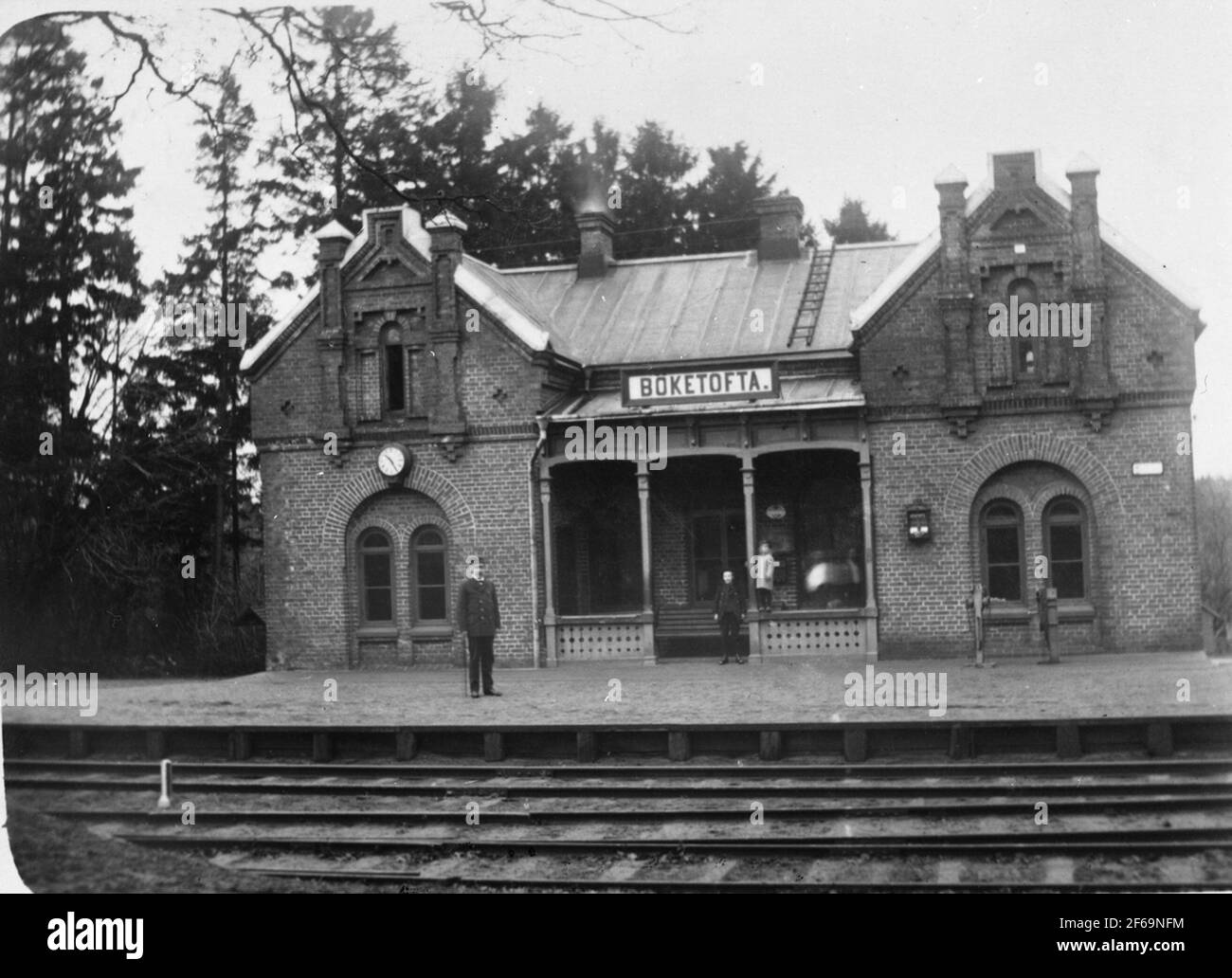 The railway station in Böketofta Stock Photo Alamy