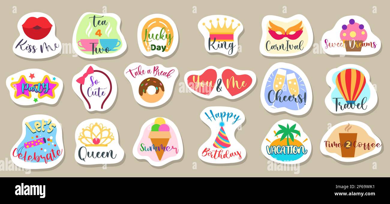 Reminder stickers designs Stock Vector Image & Art - Alamy