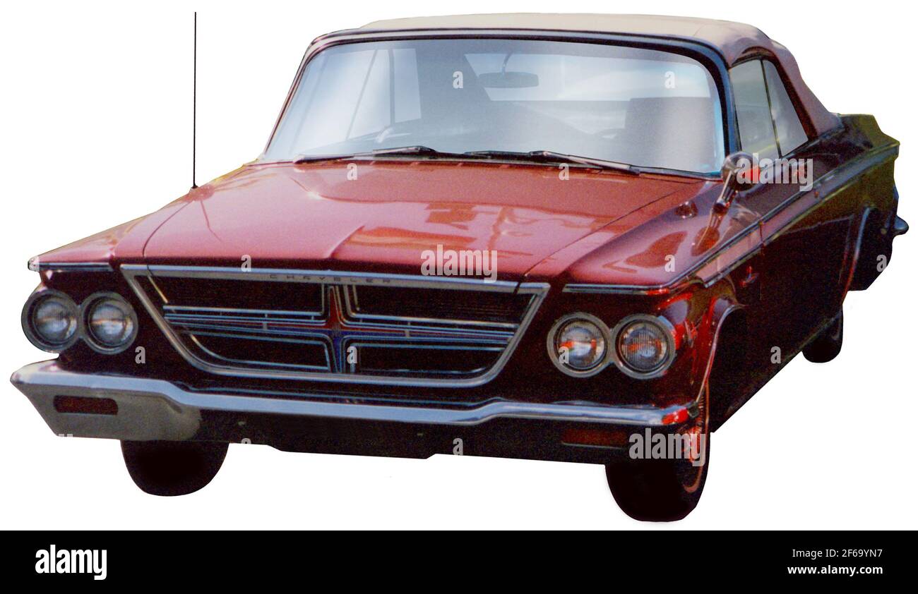 Red 1964 Chrysler 300K muscle car Stock Photo