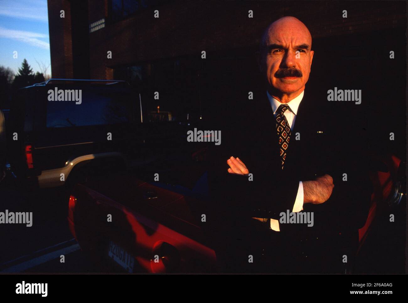 Watergate Coconspirator G. Gordon Liddy poses Stock Photo Alamy