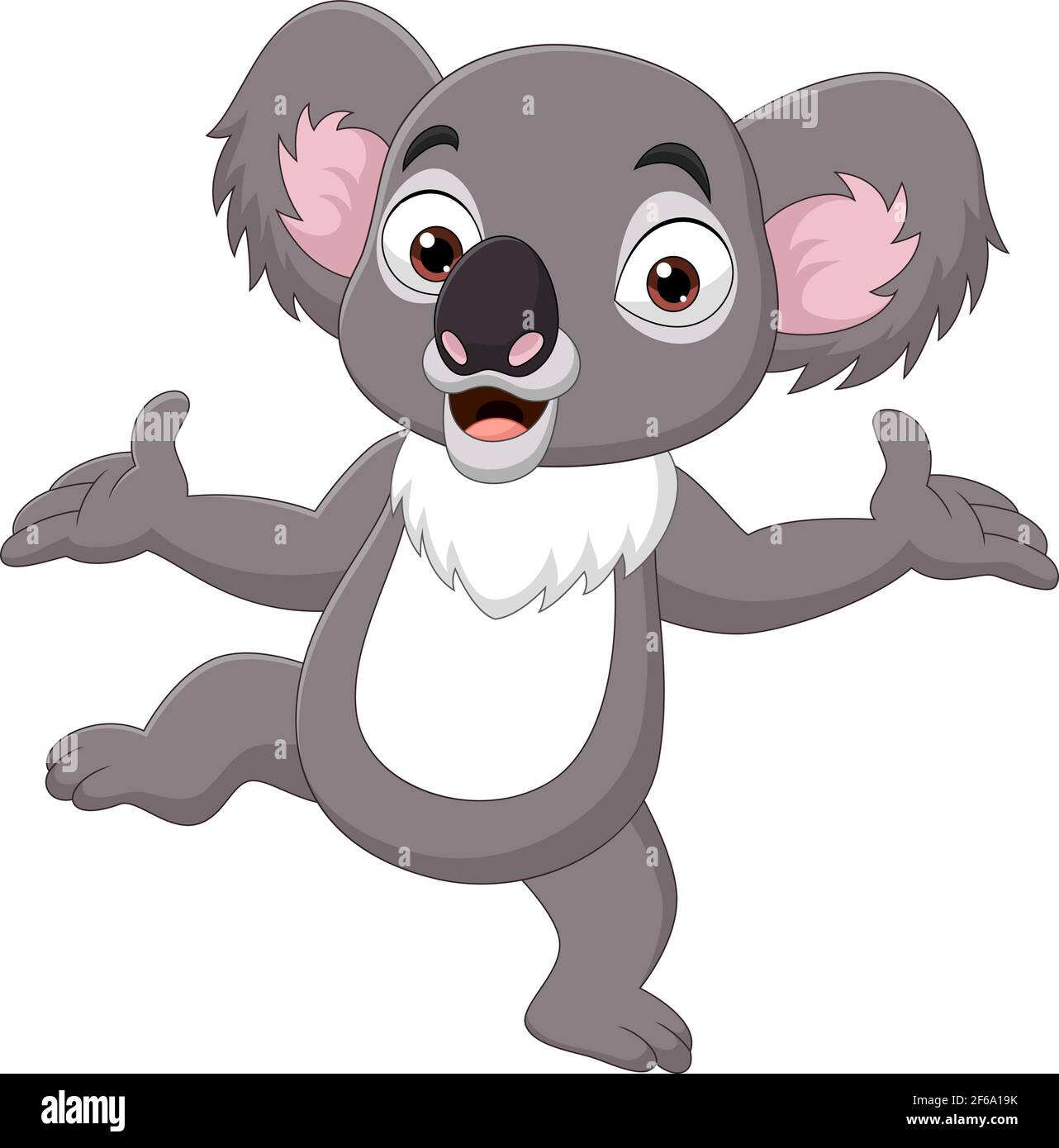 Cartoon happy koala on white background Stock Vector Image & Art Alamy
