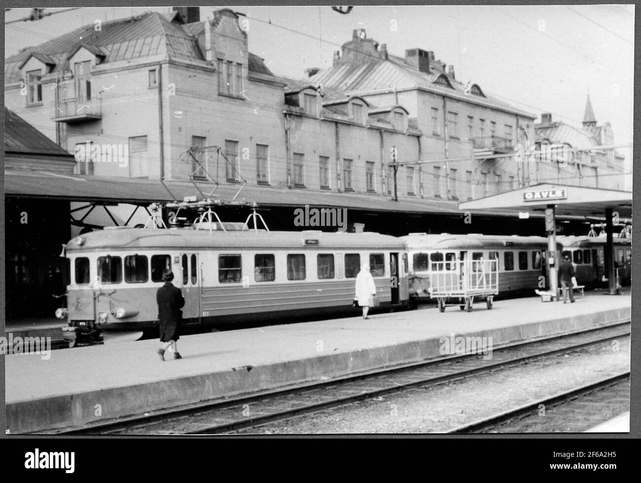 Railus in Gävle C. The state railways, SJ X16 975. Stock Photo