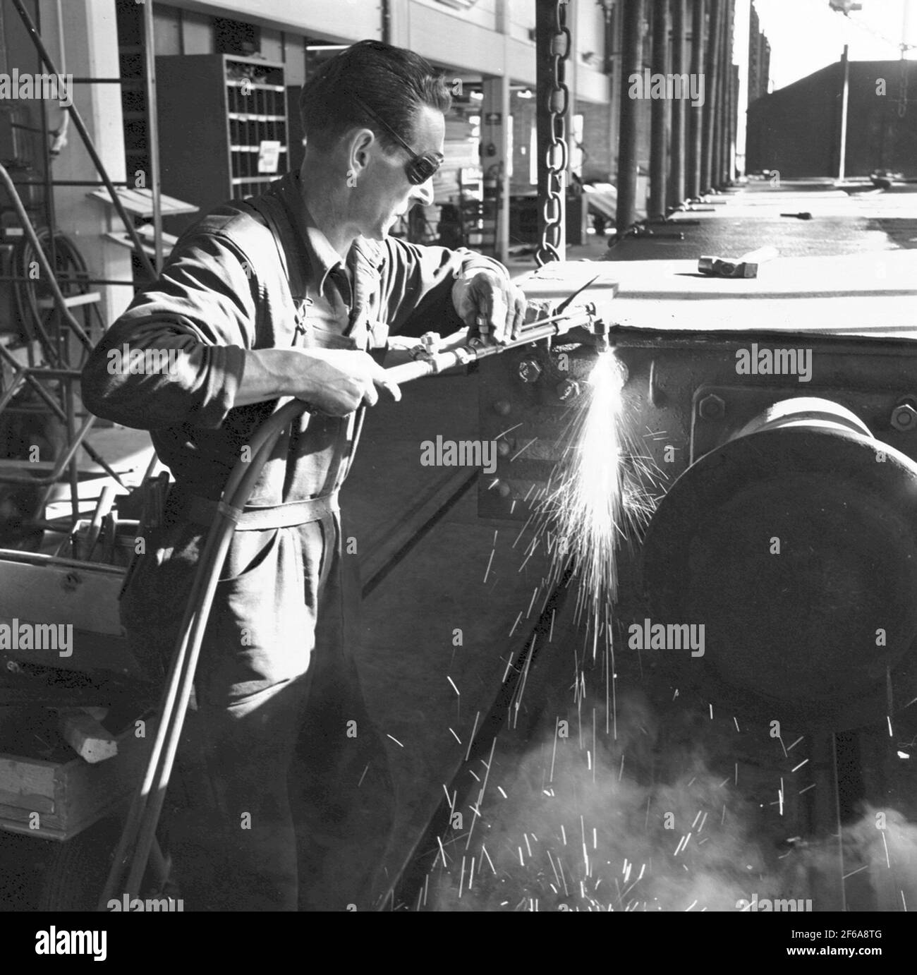 Operating for freight wagon maintenance Stock Photo Alamy