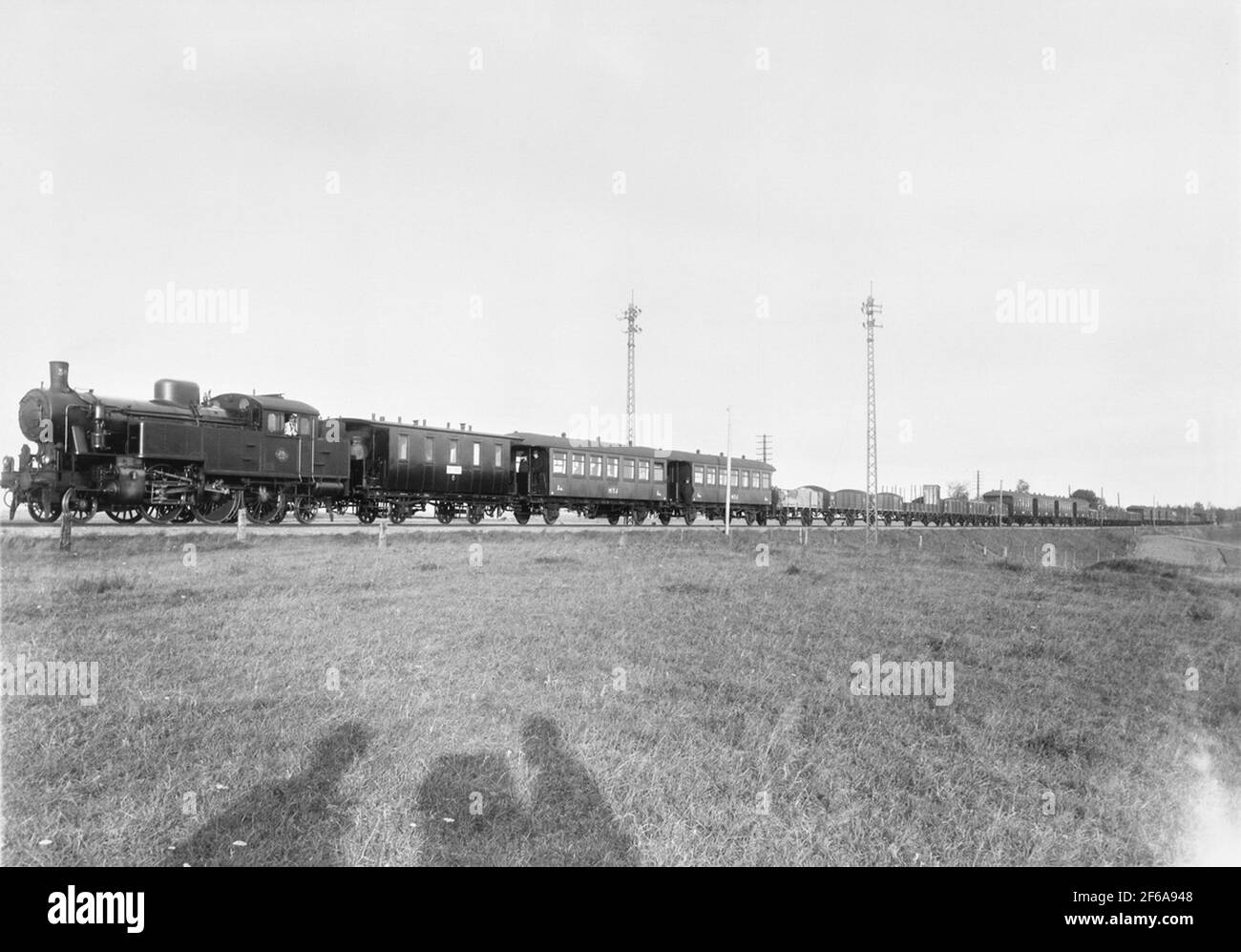 Malmö - Simrishamn's railway, MSJ Lok 30 with sample trains Stock Photo ...
