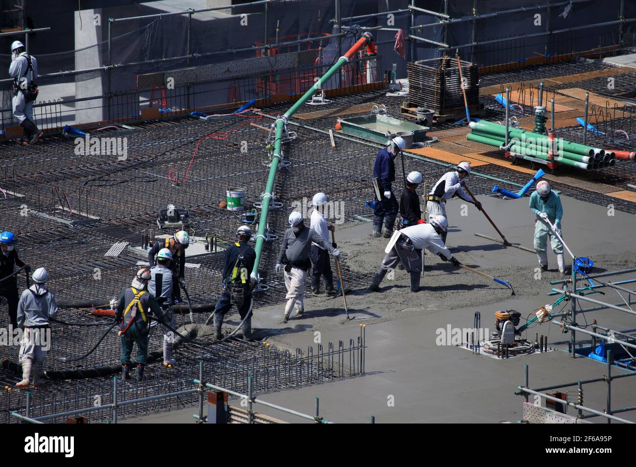 Large construction site in Tokyo, Japan Stock Photo
