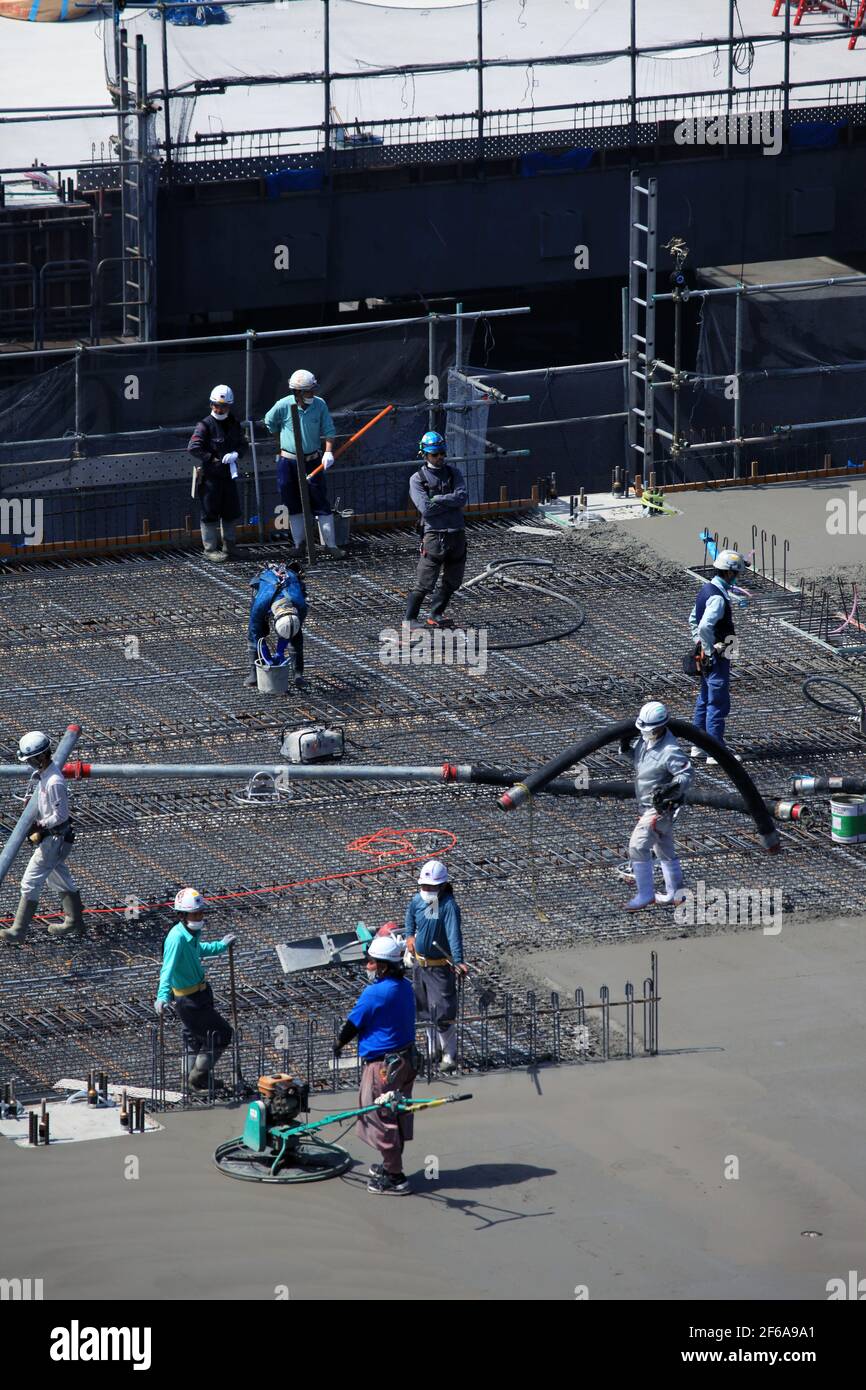 Large construction site in Tokyo, Japan Stock Photo Alamy